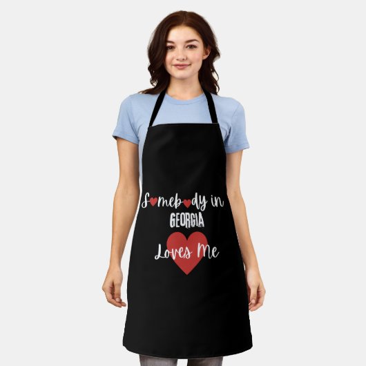 Iemand in Georgia houdt van mij Schort (Gedragen)