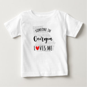 Iemand in Georgië houdt van mij Baby op het shirt