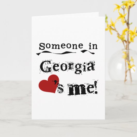 Iemand in Georgië houdt van mij Kaart (Gele Bloem)