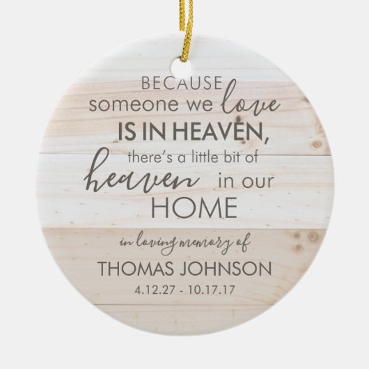 Iemand in Heaven Ceramic Ornament (Voorkant)