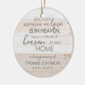 Iemand in Heaven Ceramic Ornament (Links)