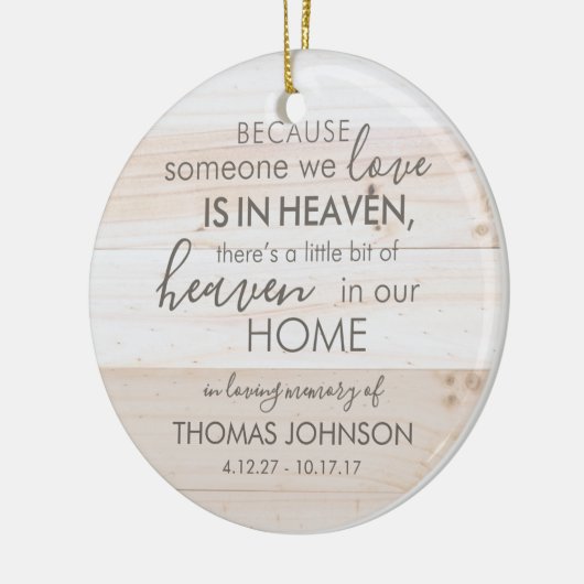 Iemand in Heaven Ceramic Ornament (Links)