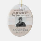 Iemand in Heaven Ceramic Photo Ornament (Rechts)