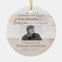 Iemand in Heaven Ceramic Photo Ornament