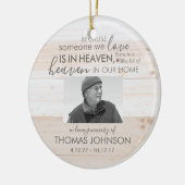 Iemand in Heaven Ceramic Photo Ornament (Links)