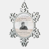 Iemand in Heaven Snowflake Photo Ornament (Rechts)