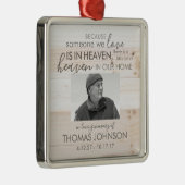 Iemand in Heaven Square Photo Ornament (Rechts)