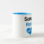 Iemand in Honduras houdt van mij Tweekleurige Koffiemok (Center)