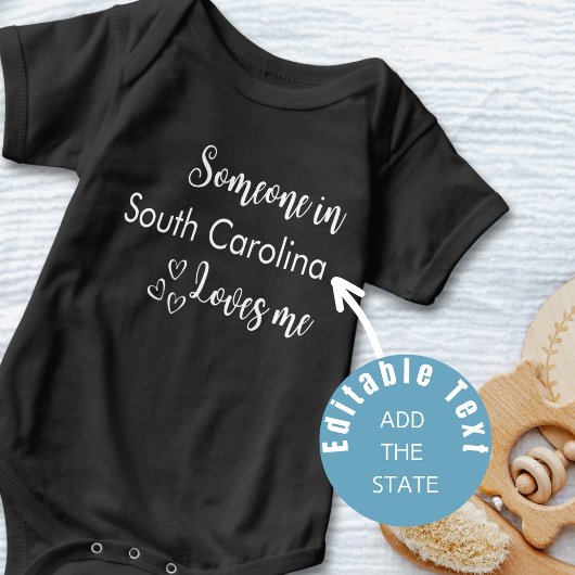 Iemand in..houdt van me Gepersonaliseerde Wittekst Romper