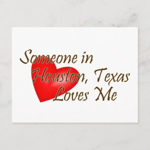Iemand in Houston houdt van me Briefkaart