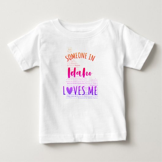 Iemand in Idaho houdt van mij om Baby te shirt (Voorkant)