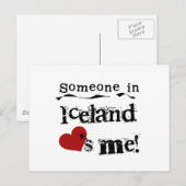 Iemand in IJsland houdt van mij Briefkaart (Voorkant / Achterkant)