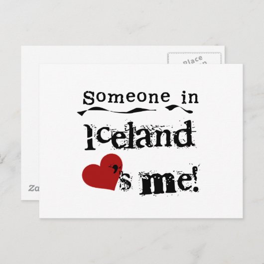 Iemand in IJsland houdt van mij Briefkaart (Voorkant / Achterkant)