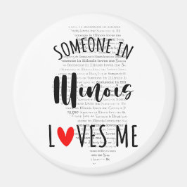 Iemand in Illinois houdt van me Magnet