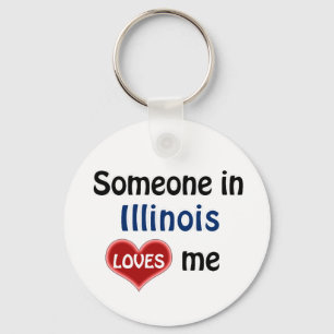 Iemand in Illinois houdt van me Sleutelhanger