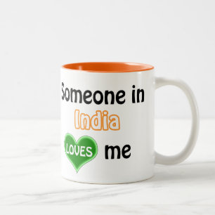 Iemand in India houdt van mij Tweekleurige Koffiemok