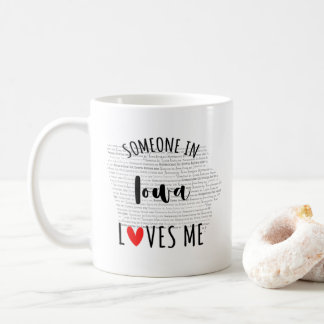 Iemand in Iowa houdt van mij als kaartenkaartje Mo Koffiemok