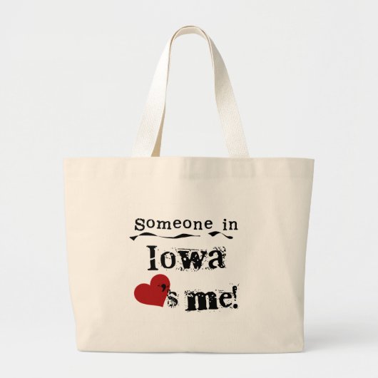Iemand in Iowa houdt van mij Grote Tote Bag (Voorkant)