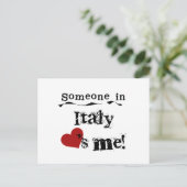 Iemand in Italië houdt van mij Briefkaart (Staand voorkant)