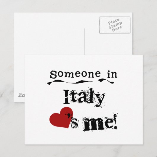 Iemand in Italië houdt van mij Briefkaart (Voorkant / Achterkant)