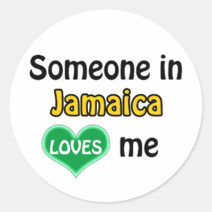 Iemand in Jamaica houdt van me Ronde Sticker
