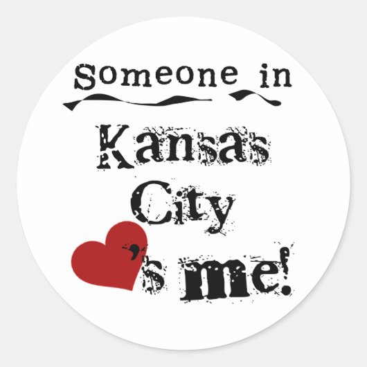 Iemand in Kansas City Ronde Sticker (Voorkant)