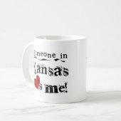 Iemand in Kansas houdt van mij Koffiemok (Voorkant links)