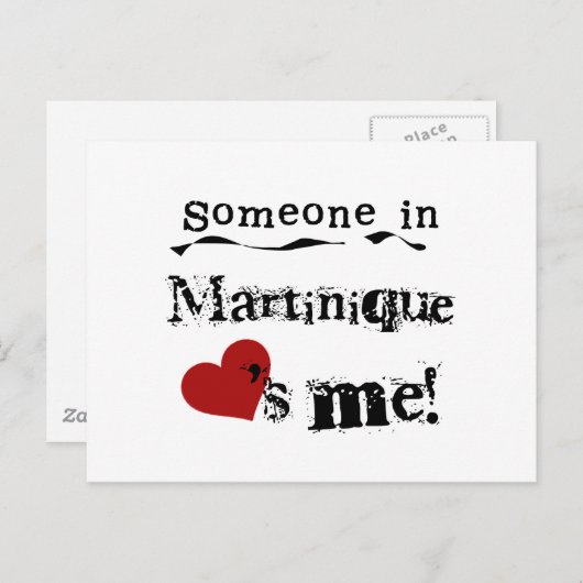 Iemand in Martinique houdt van mij Briefkaart (Voorkant / Achterkant)