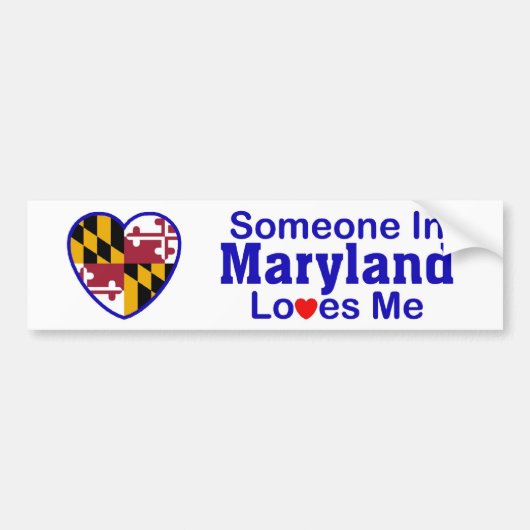 Iemand in Maryland houdt van mij Bumpersticker (Voorkant)