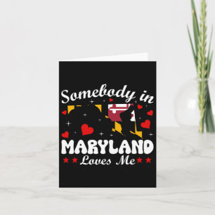 Iemand in Maryland houdt van mij Funny Valentijn G Kaart