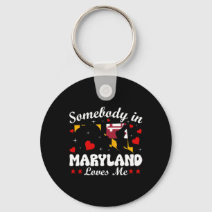 Iemand in Maryland houdt van mij Funny Valentijn G Sleutelhanger