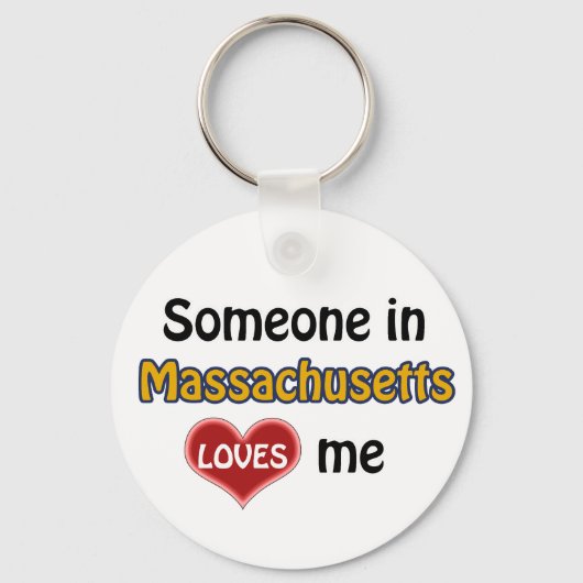 Iemand in Massachusetts houdt van me Sleutelhanger (Voorkant)