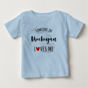 Iemand in Michigan houdt van mij Baby T shirt