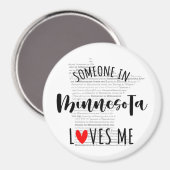 Iemand in Minnesota houdt van me Magnet (Voorkant / Achterkant)