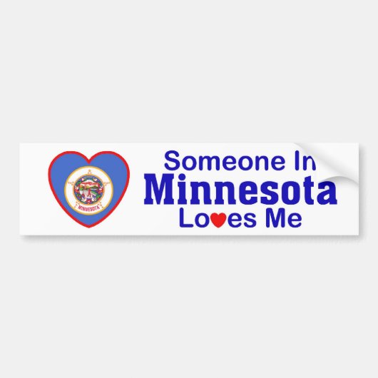 Iemand in Minnesota houdt van mij Bumpersticker (Voorkant)