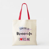 Iemand in Minnesota houdt van mij Canvas tas (Achterkant)