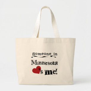 Iemand in Minnesota houdt van mij Grote Tote Bag