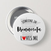 Iemand in Minnesota houdt van mij Ronde Button 7,6 Cm (Voorkant /achterkant)