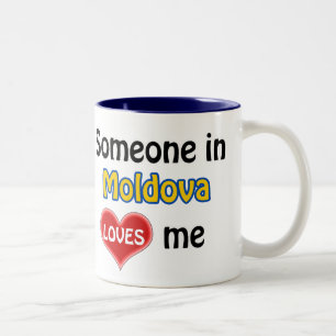 Iemand in Moldavië houdt van mij Tweekleurige Koffiemok