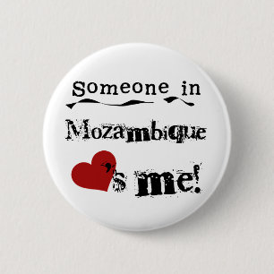 Iemand in Mozambique houdt van mij Ronde Button 5,7 Cm