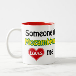 Iemand in Mozambique houdt van mij Tweekleurige Koffiemok