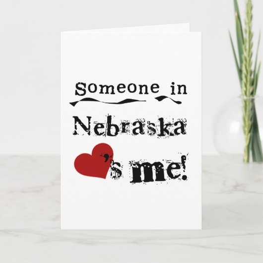 Iemand in Nebraska houdt van mij Kaart (Voorkant)