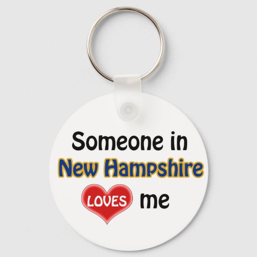 Iemand in New Hampshire houdt van me Sleutelhanger (Voorkant)