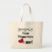 Iemand in New Hampshire houdt van mij Grote Tote Bag (Voorkant)