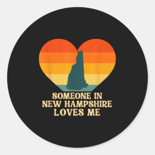 Iemand in New Hampshire houdt van mij Nh Amerikaan Ronde Sticker