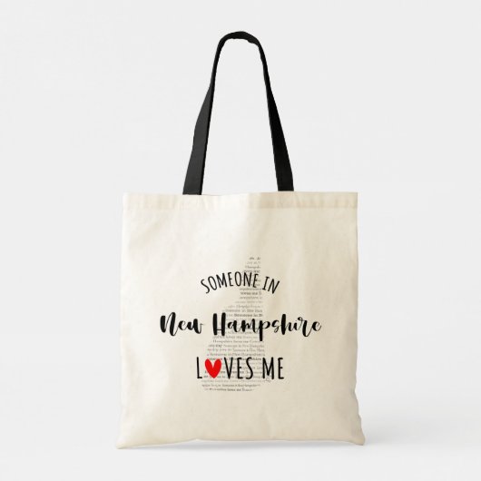 Iemand in New Hampshire houdt van mij Tote Bag (Achterkant)