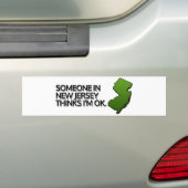 Iemand in New Jersey denkt dat ik in orde ben Bumpersticker (Op auto)