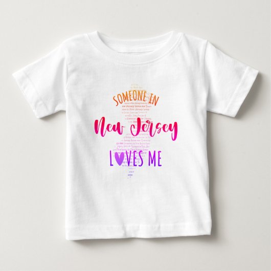 Iemand in New Jersey houdt van me Baby T shirt (Voorkant)