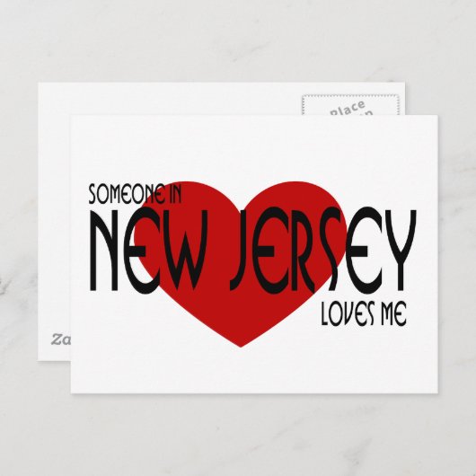 Iemand in New Jersey houdt van mij Briefkaart (Voorkant / Achterkant)