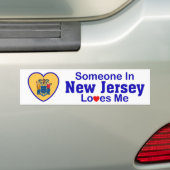 Iemand in New Jersey houdt van mij Bumpersticker (Op auto)